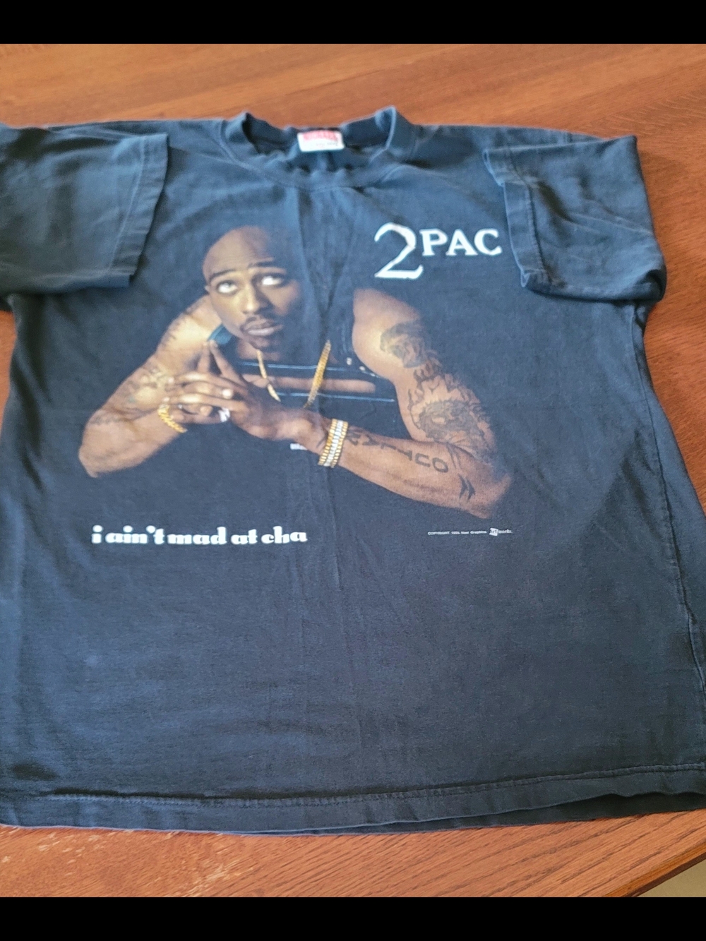 Black Graphic Rap Icon Short-Sleeve T-Shirt